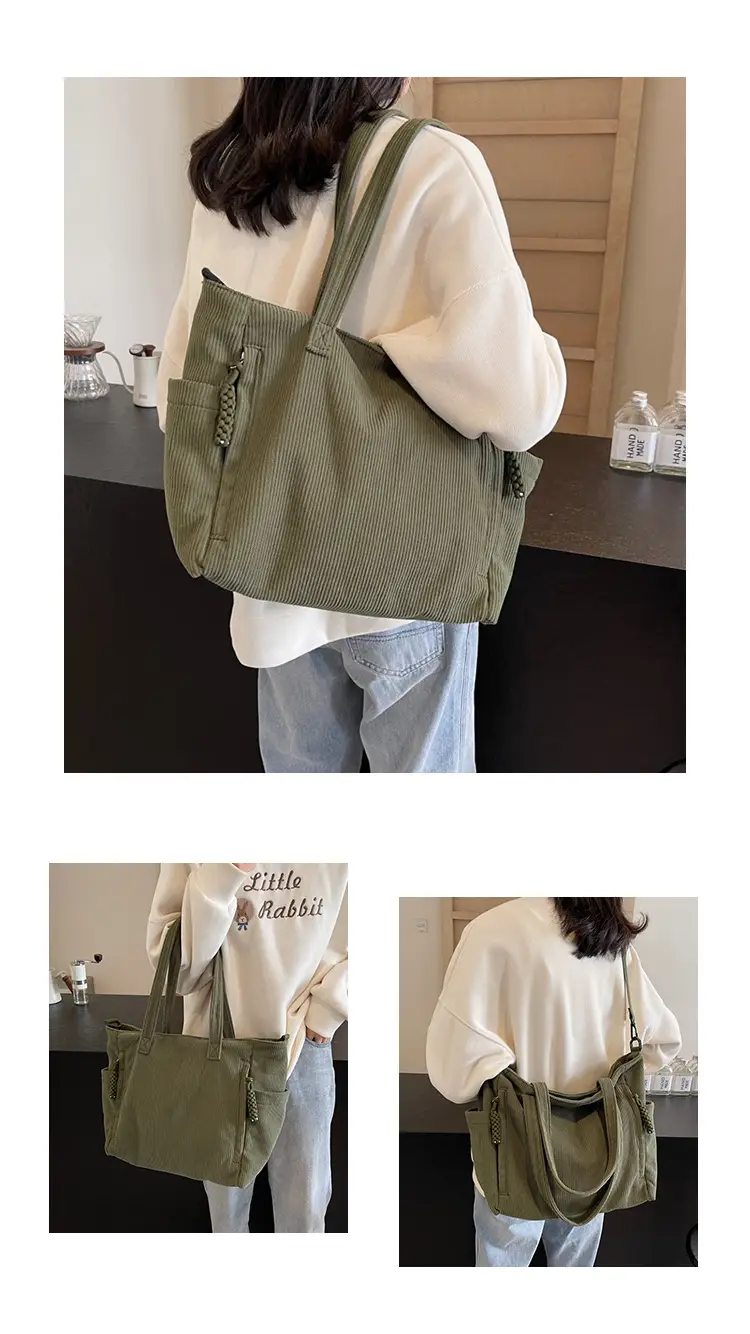 Green Large Capacity Crossbody Tote Bag for Women — feature 16