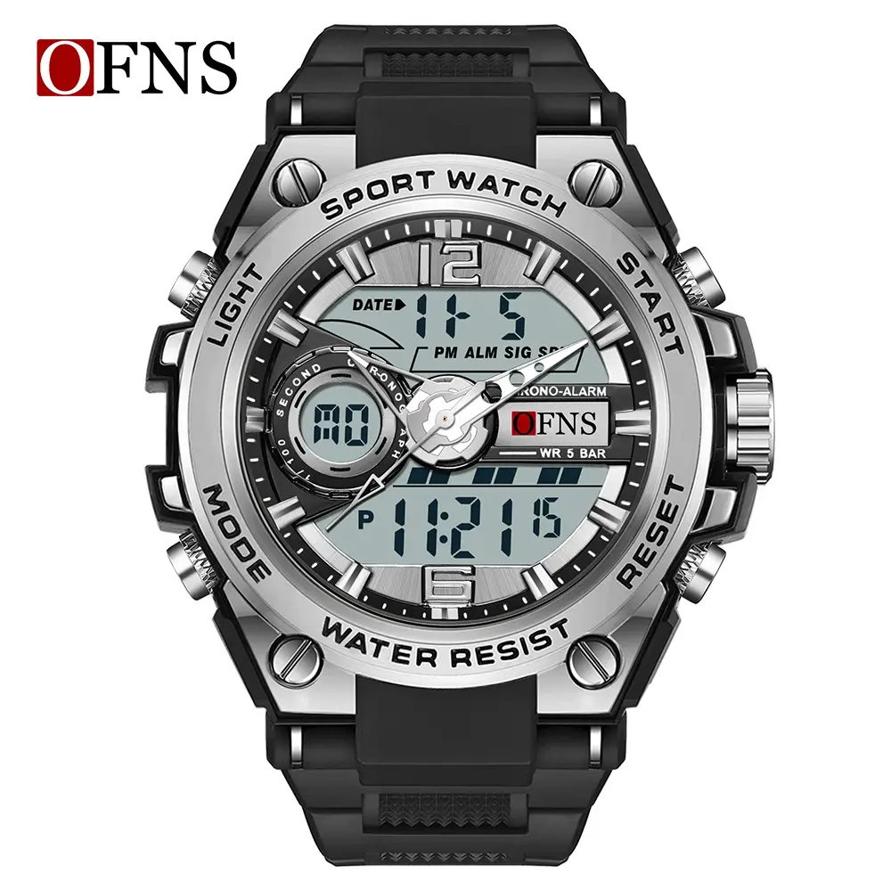 Oufanni Sport Watch Waterproof Multi-Function Black