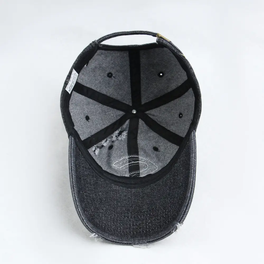 Women Denim Baseball Cap with Big S Logo — feature 7