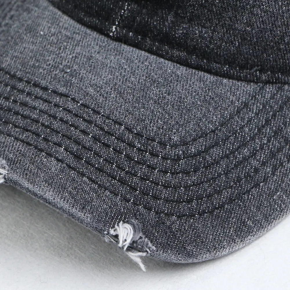 Women Denim Baseball Cap with Big S Logo — feature 8