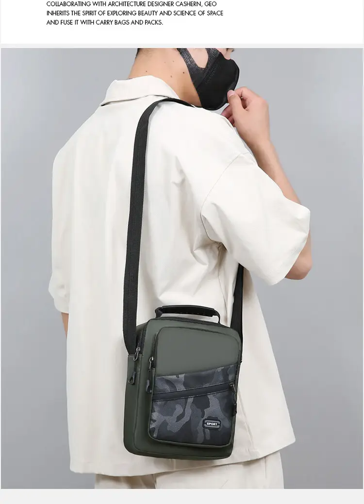Men's Oxford Cloth Crossbody Bag 600mm Casual Business — feature 13