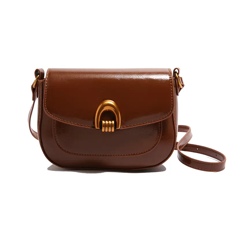 Women's Saddle Crossbody Bag Brown Black Red