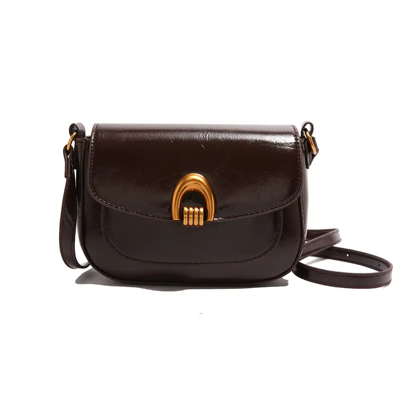 Women's Saddle Crossbody Bag Brown Black Red
