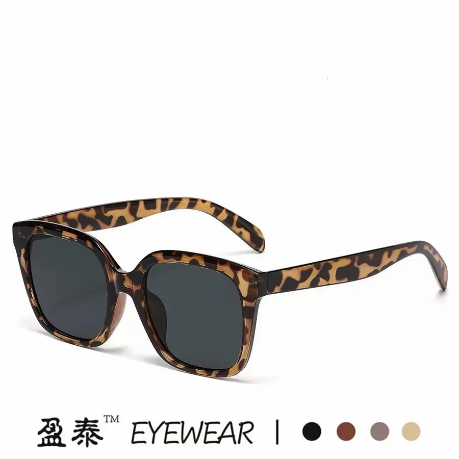 Women Retro Square Sunglasses Anti-UV Slim Black - Image 10