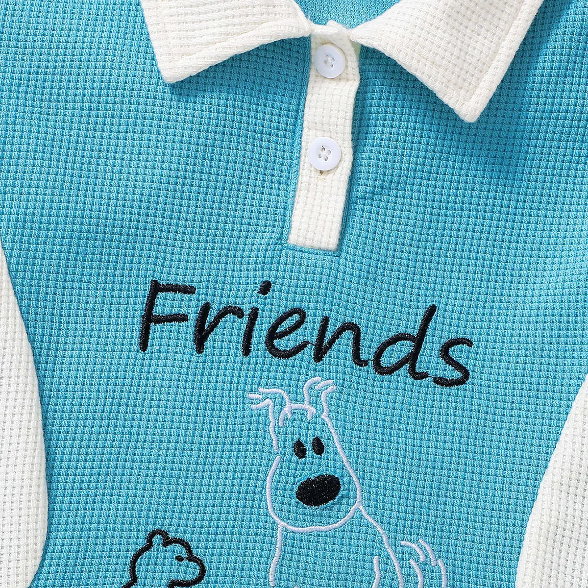 Boys Friends Blue Short Sleeve T-Shirt & Shorts Set - Image 4