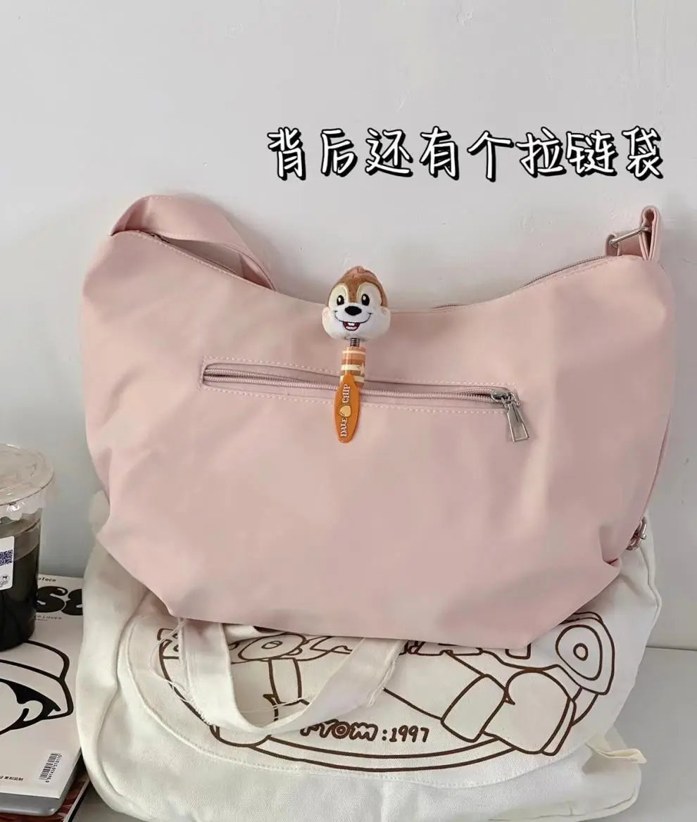 Women's Light Blue Faux Leather Shoulder Bag with Cute Charm — feature 11