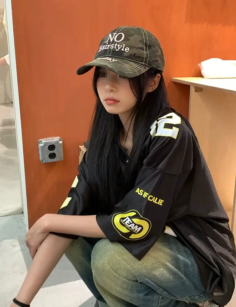 Women's Korean Style Camouflage Cap with Letter Embroidery — feature 19