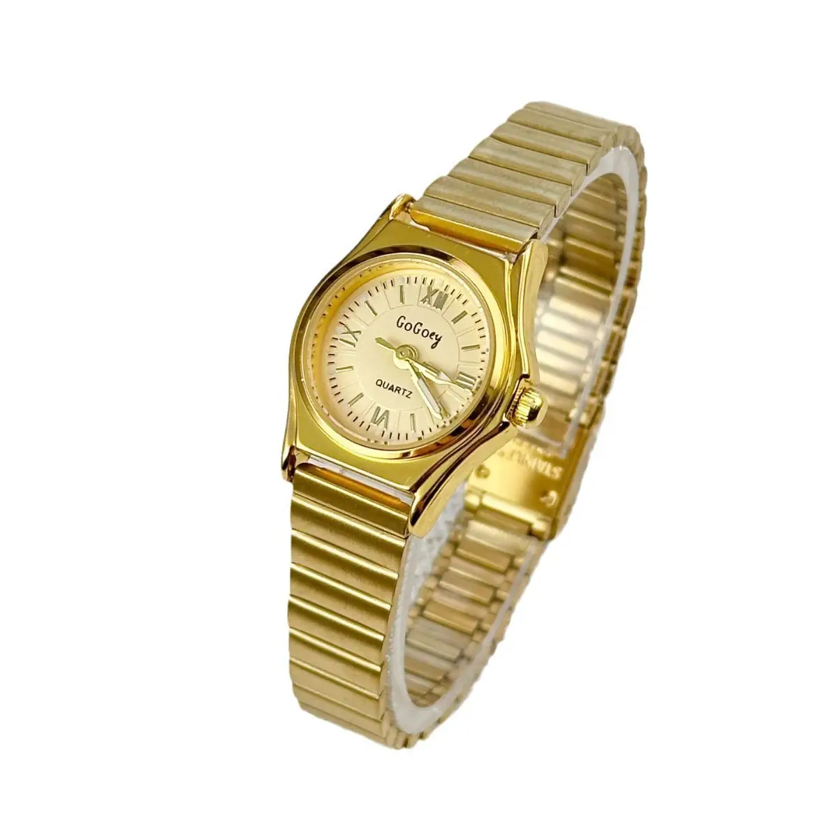 Gold Quartz Women's Watch with Cross-Body Band - Image 10