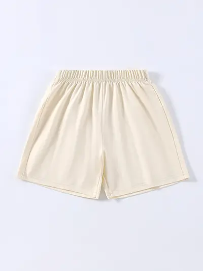 Boys Girls Summer Solid Color Loose Fit Shorts - Image 2