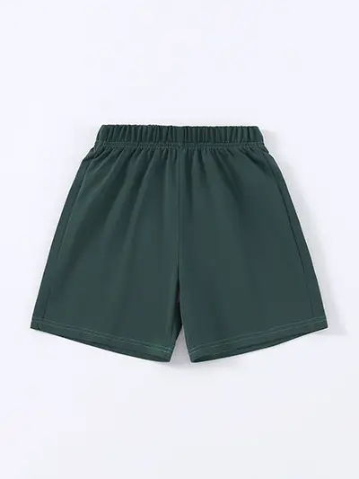 Boys Girls Summer Solid Color Loose Fit Shorts - Image 5