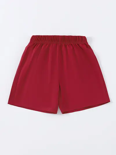 Boys Girls Summer Solid Color Loose Fit Shorts - Image 4