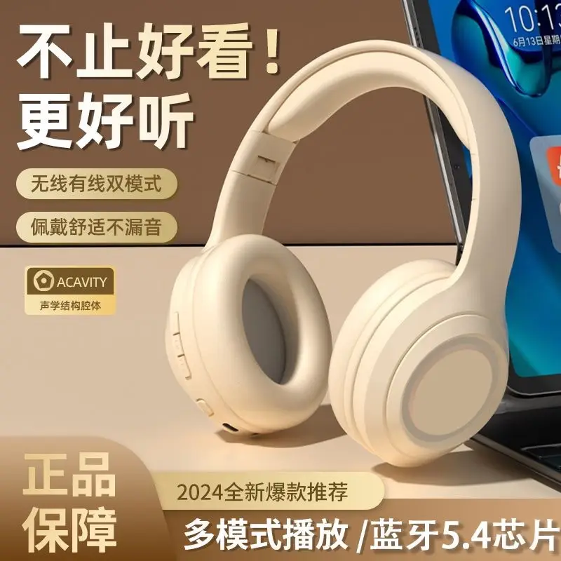 Wireless Bluetooth Headset Orange White Noise Reduction - Image 4