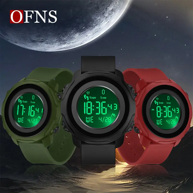 O'FANS Digital Step Counter Multi Color Watch for Men Women - Image 9