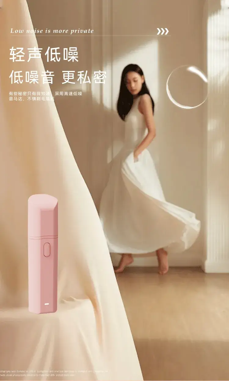 Women's Pink Electric Hair Trimmer Two-in-One Shaving Cutter — feature 6