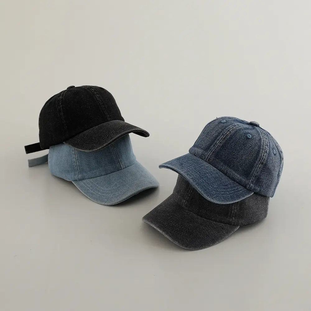 Black Denim Peaked Cap for Boys Girls 2024 — feature 10