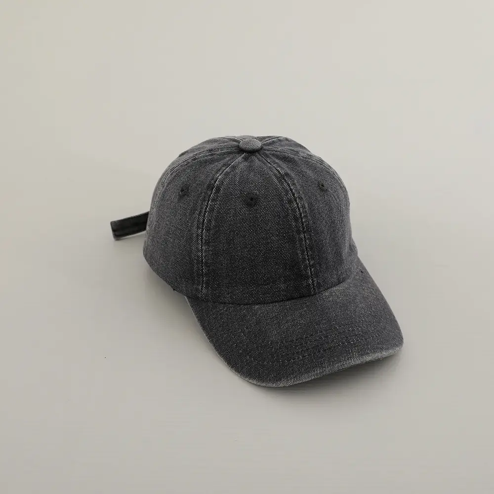 Black Denim Peaked Cap for Boys Girls 2024 — feature 5