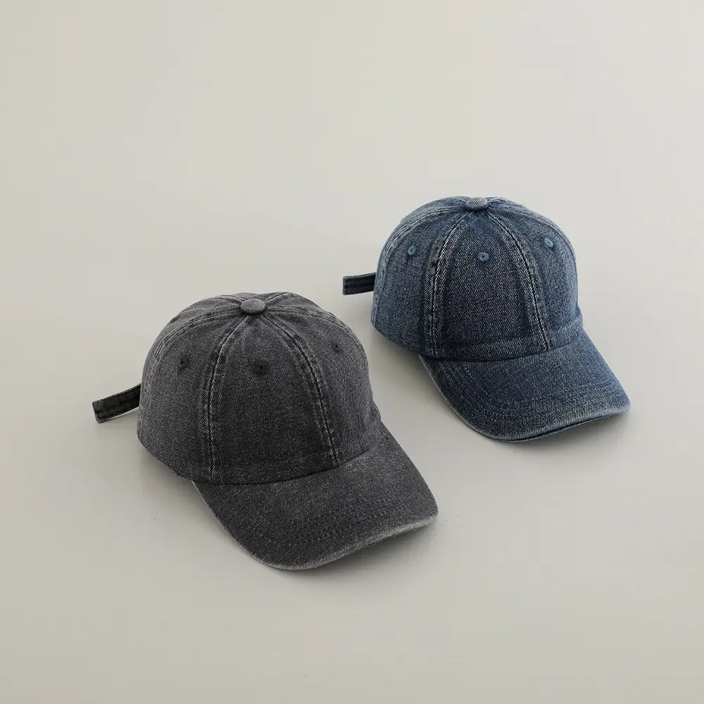 Black Denim Peaked Cap for Boys Girls 2024 — feature 6