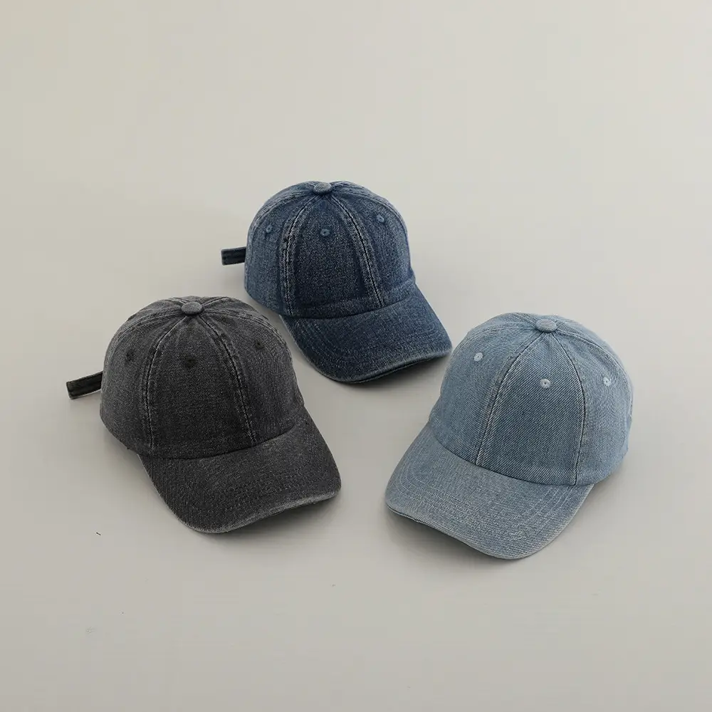 Black Denim Peaked Cap for Boys Girls 2024 — feature 8
