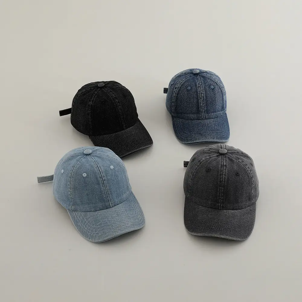 Black Denim Peaked Cap for Boys Girls 2024 — feature 9