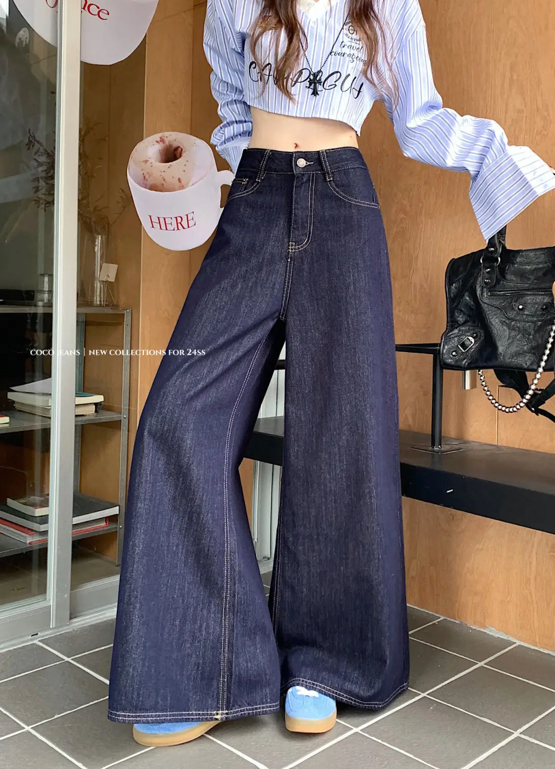 Tall Retro Wide Leg Jeans Dark Blue 2025 — feature 13