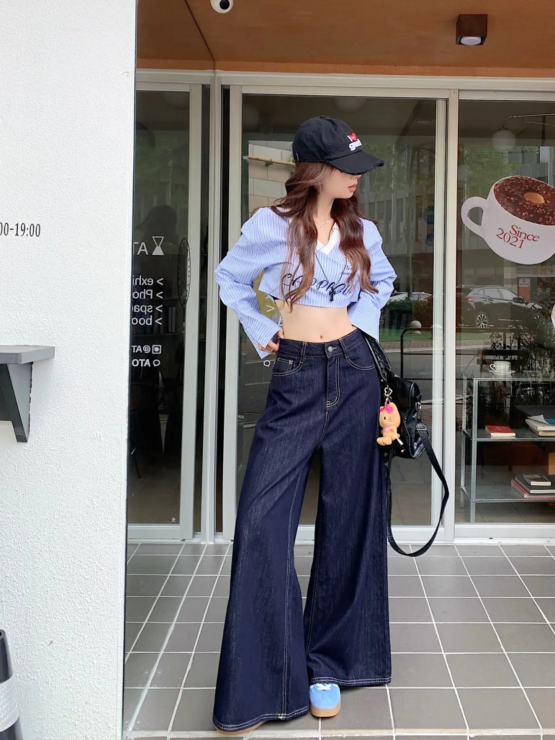 Tall Retro Wide Leg Jeans Dark Blue 2025 — feature 15