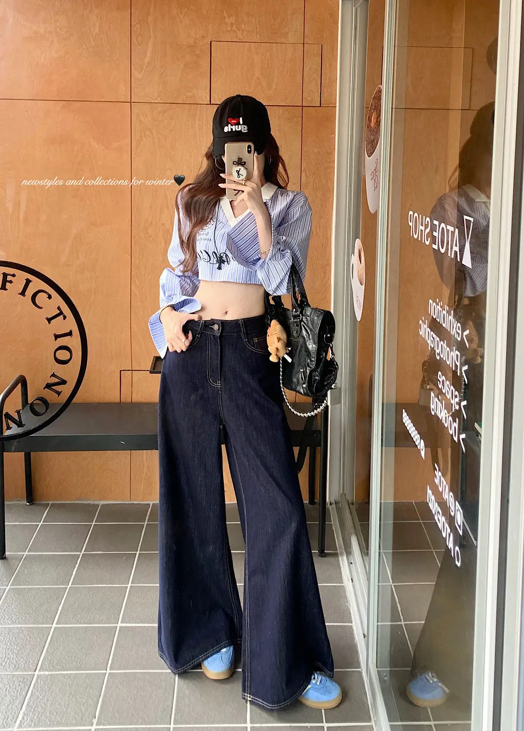 Tall Retro Wide Leg Jeans Dark Blue 2025 — feature 16