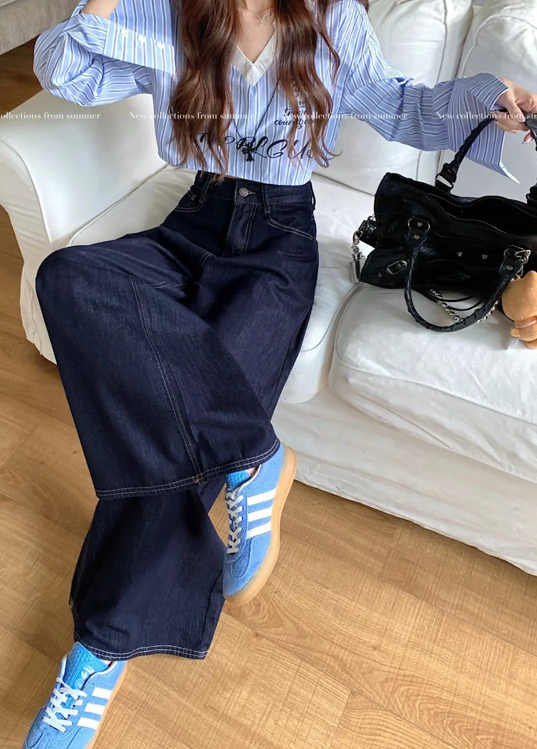 Tall Retro Wide Leg Jeans Dark Blue 2025 — feature 19