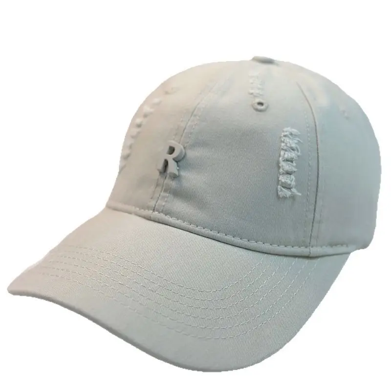 New R-Label Baseball Cap Wide Brim Blue Green