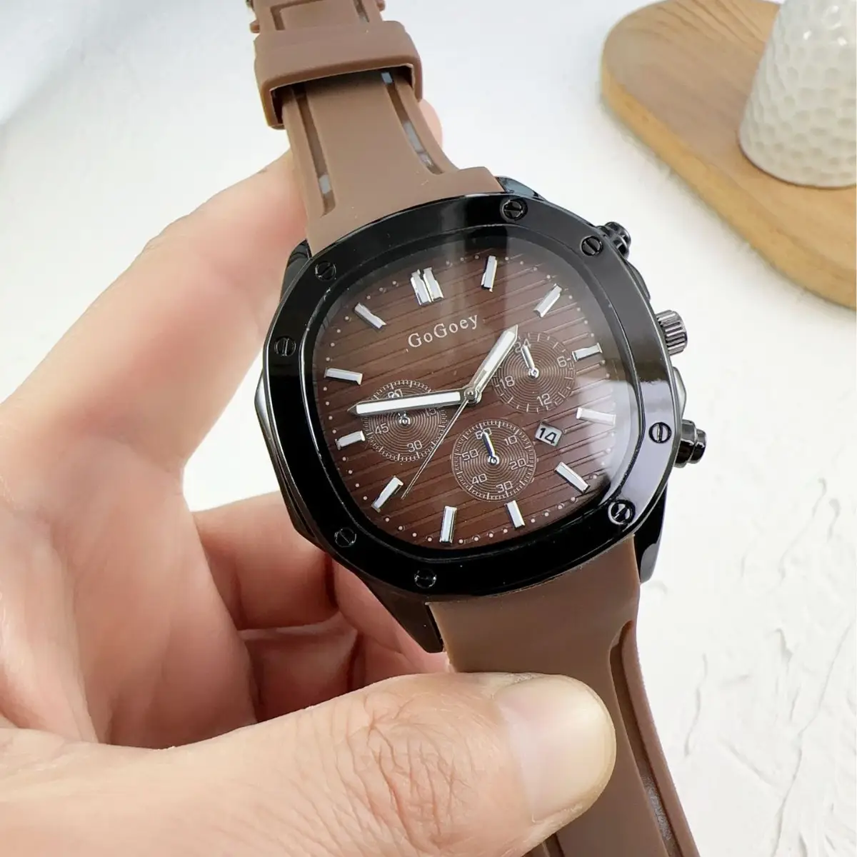 Blue Silicone Cross-Border Men's Quartz Watch - Image 6