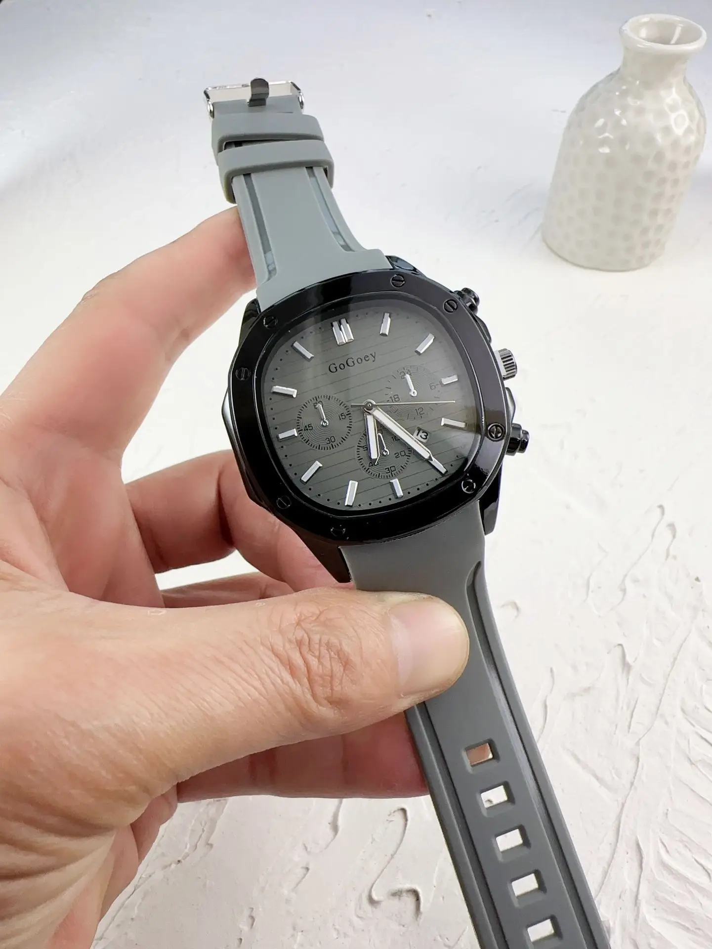 Blue Silicone Cross-Border Men's Quartz Watch - Image 3