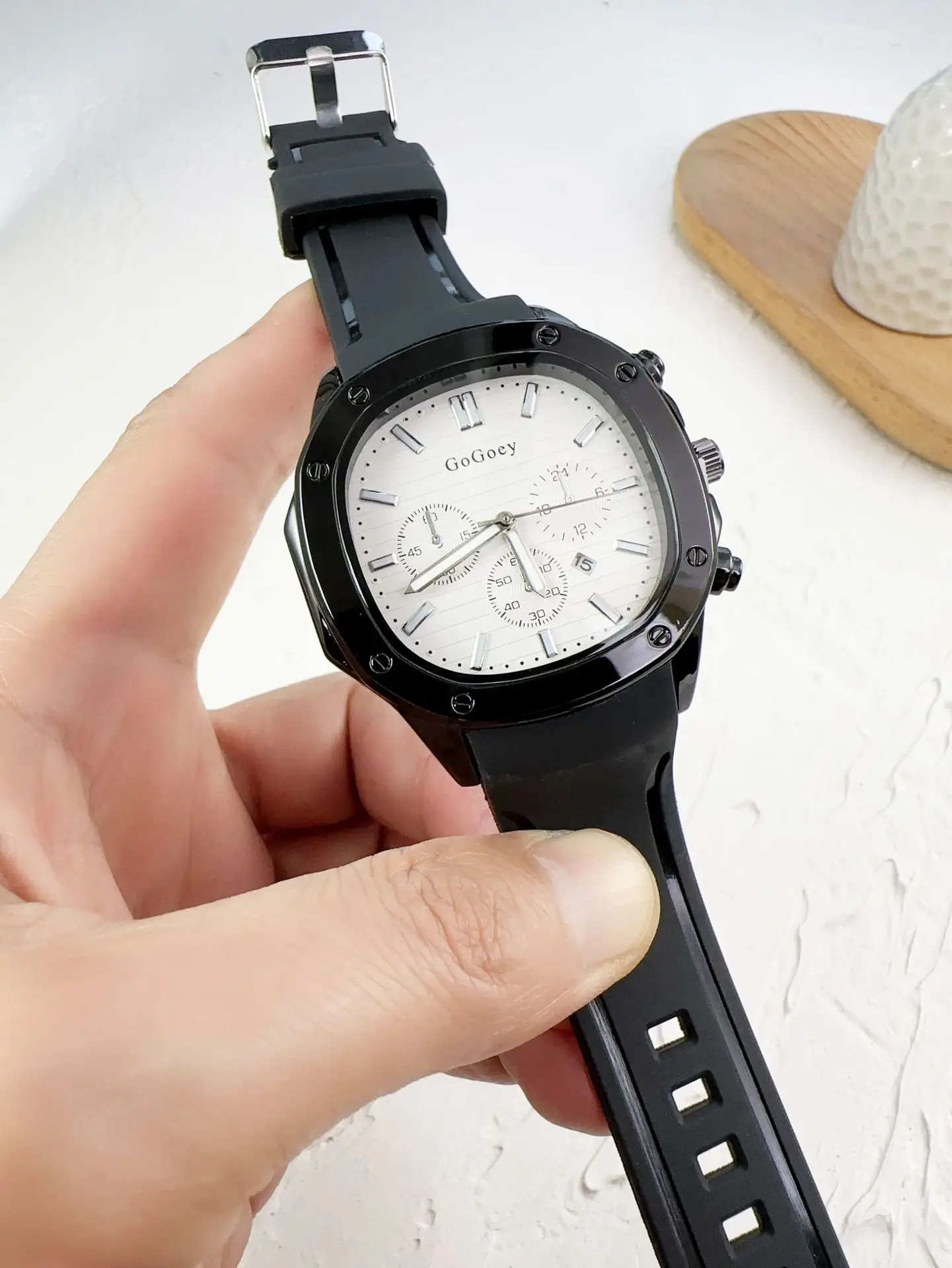 Blue Silicone Cross-Border Men's Quartz Watch - Image 4
