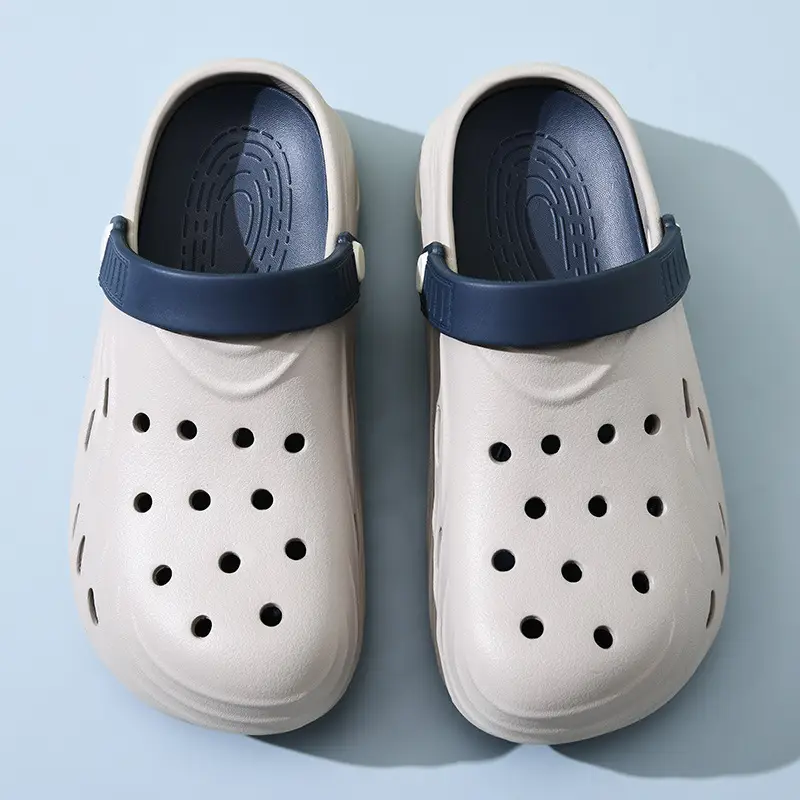 Hole Shoes Women's Summer Thick Sole Elevated Breathable Wear-resistant Slippers EVA Outer Wear Beach Lightweight Shoe Sandals