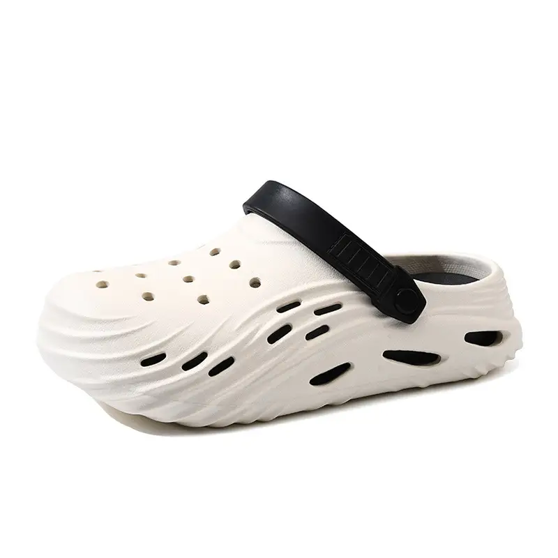 Hole Shoes Women's Summer Thick Sole Elevated Breathable Wear-resistant Slippers EVA Outer Wear Beach Lightweight Shoe Sandals