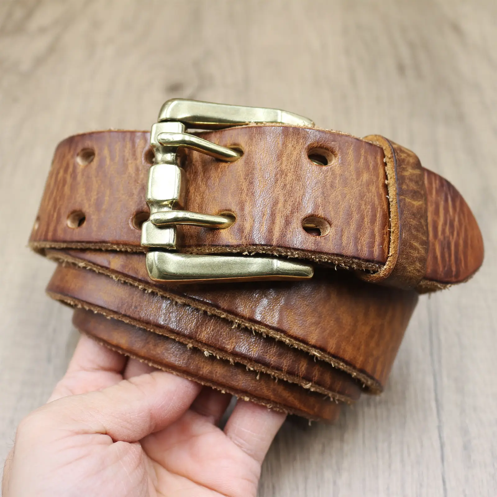 Men's Genuine Leather Buckle Belt Vintage Casual All-Match