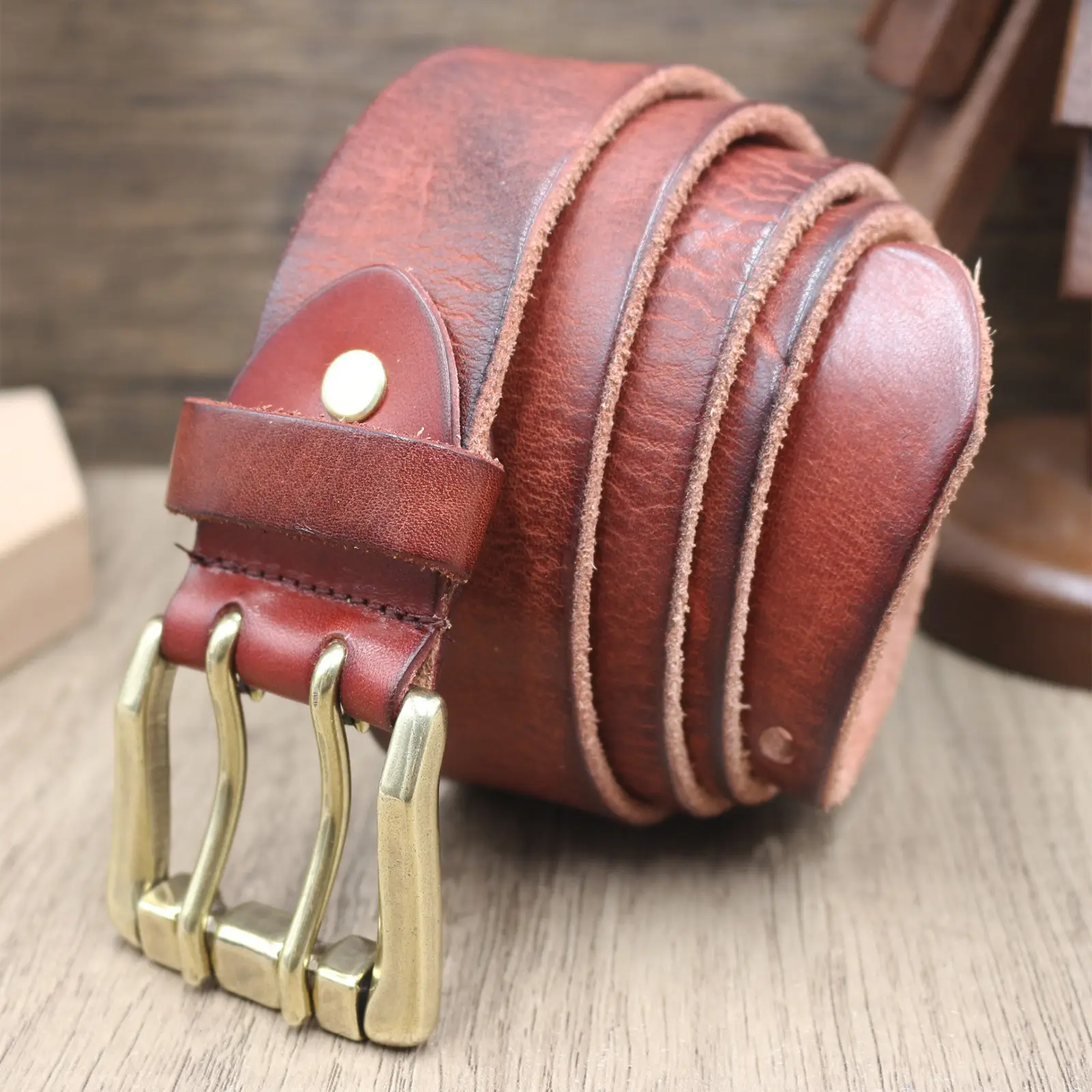Men's Genuine Leather Buckle Belt Vintage Casual All-Match — feature 12