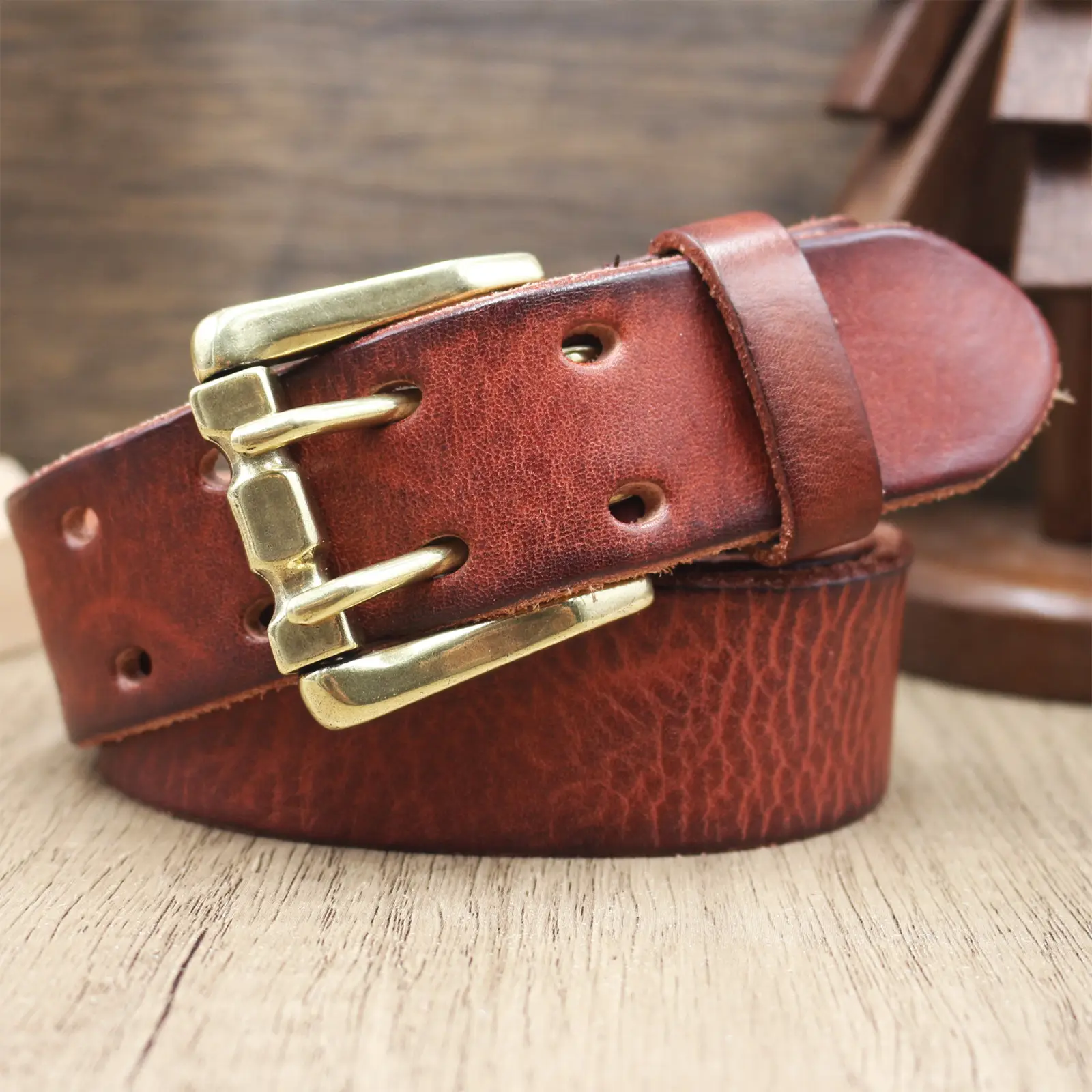 Men's Genuine Leather Buckle Belt Vintage Casual All-Match — feature 15