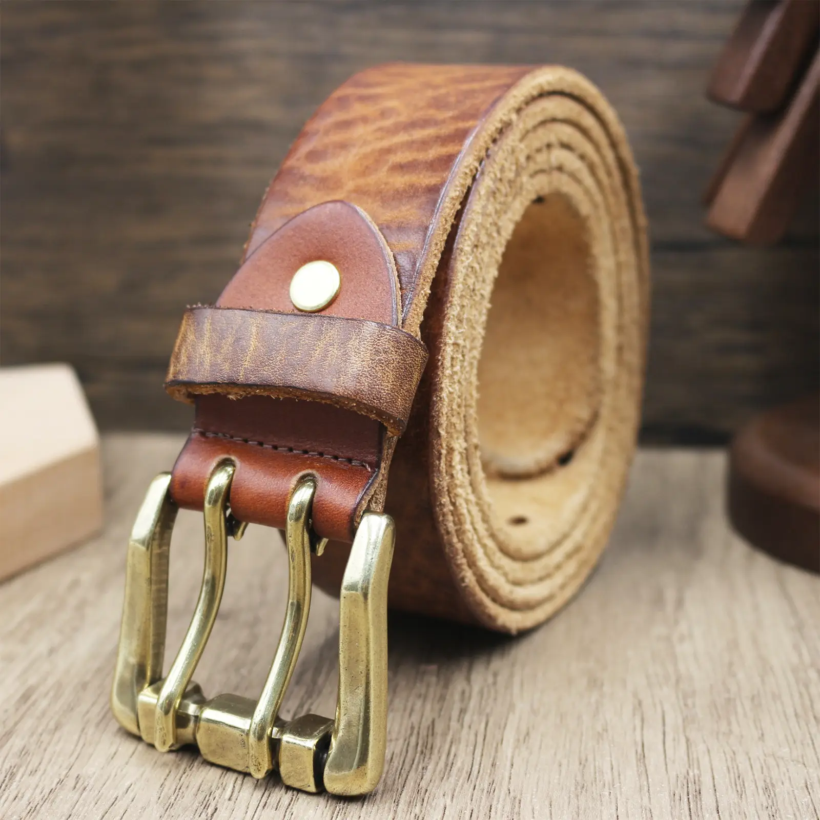 Men's Genuine Leather Buckle Belt Vintage Casual All-Match — feature 17