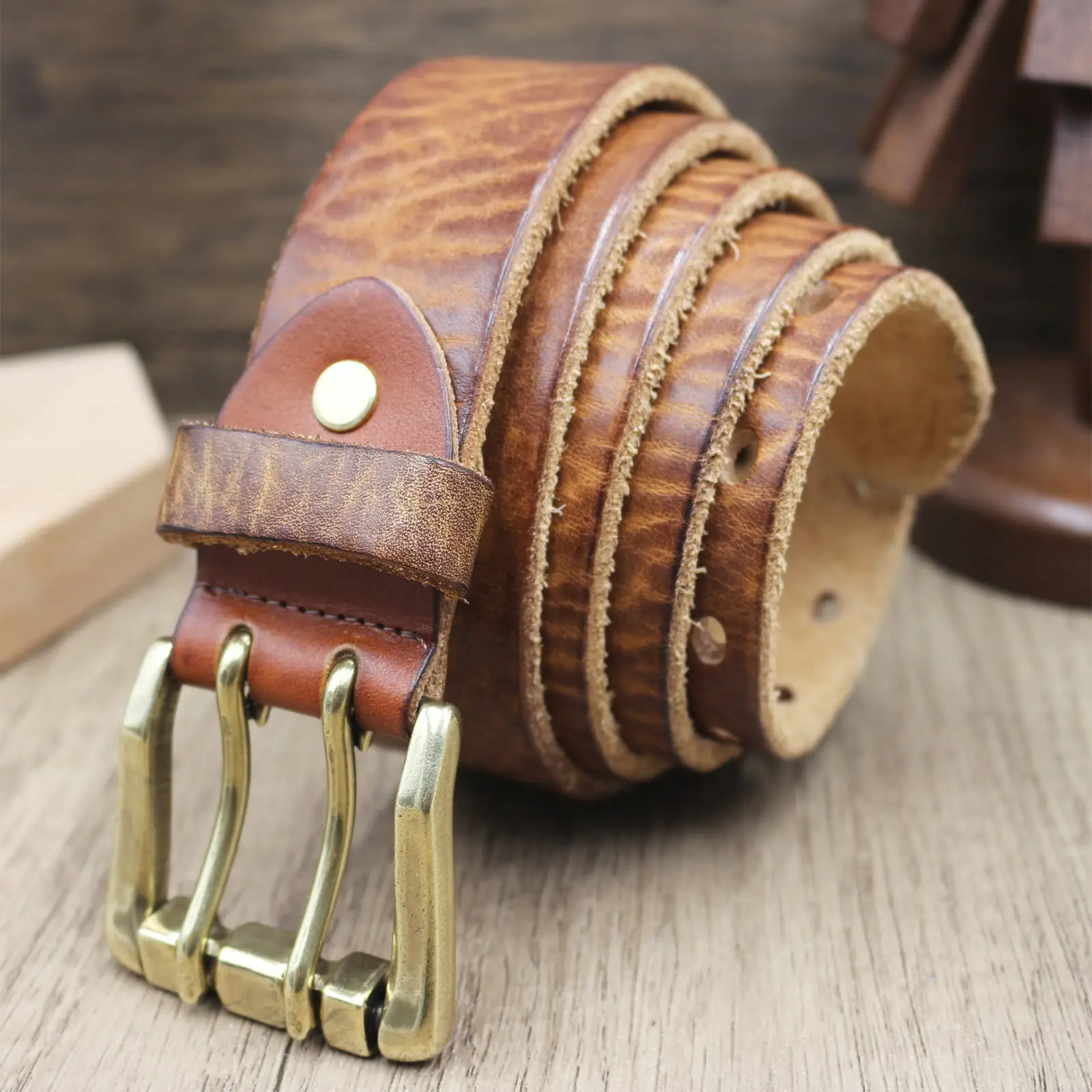 Men's Genuine Leather Buckle Belt Vintage Casual All-Match — feature 18