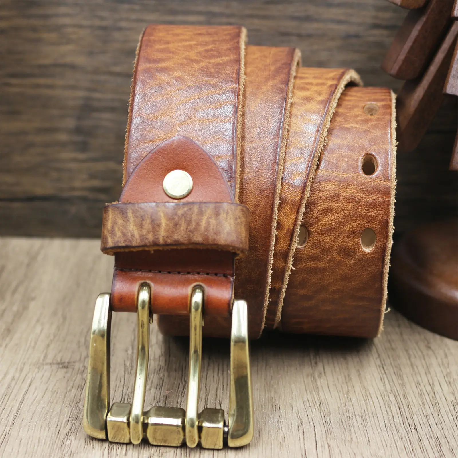Men's Genuine Leather Buckle Belt Vintage Casual All-Match — feature 20