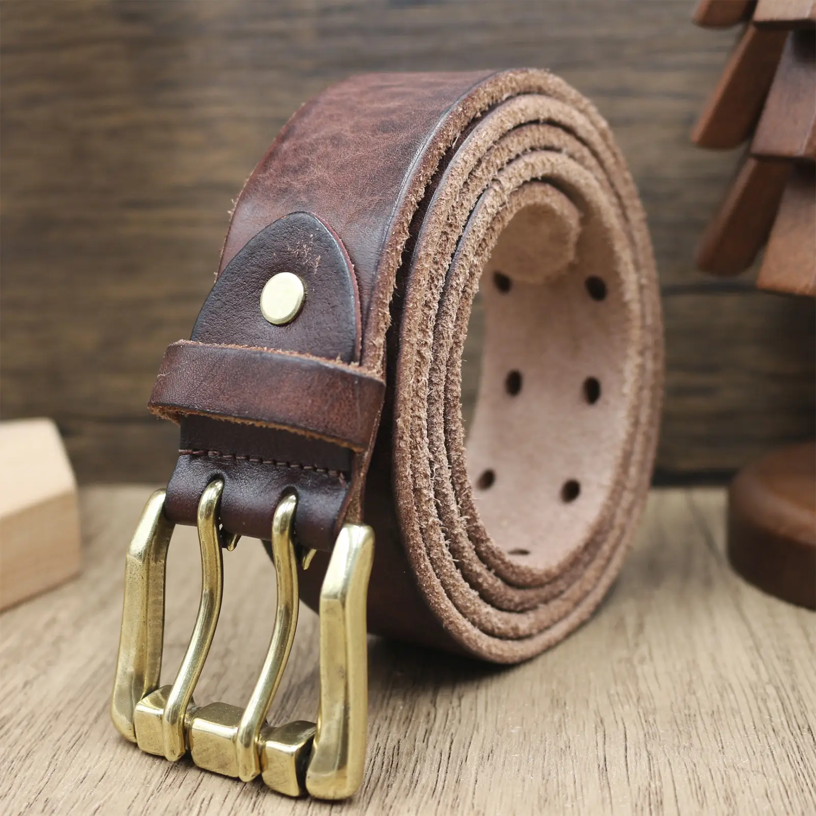 Men's Genuine Leather Buckle Belt Vintage Casual All-Match — feature 23