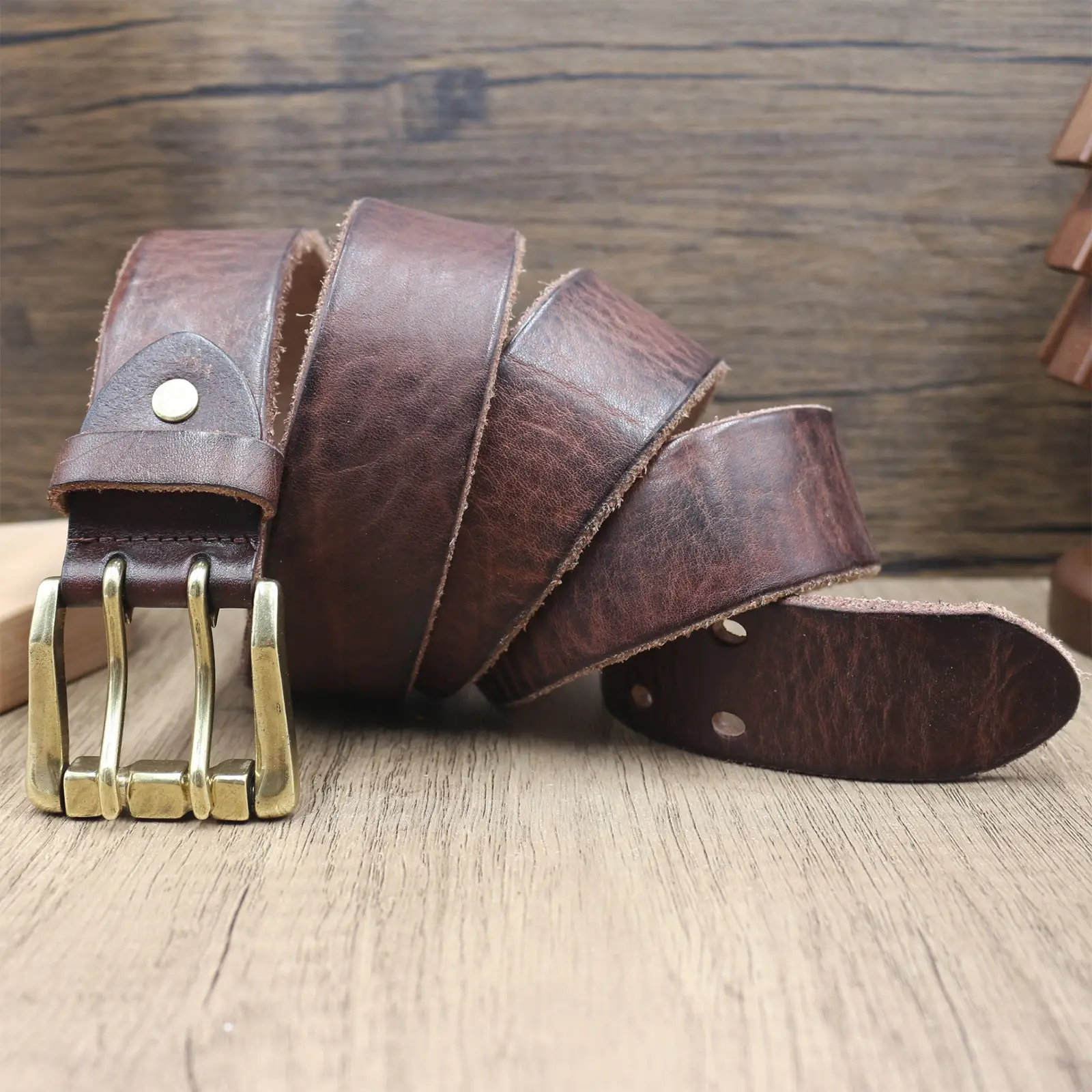 Men's Genuine Leather Buckle Belt Vintage Casual All-Match — feature 25