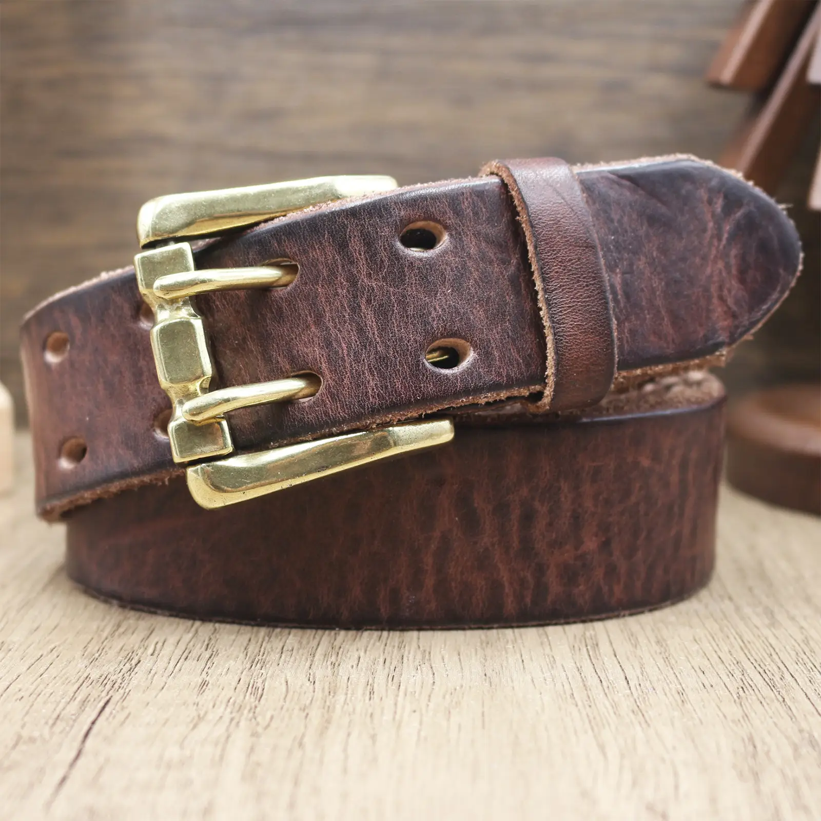 Men's Genuine Leather Buckle Belt Vintage Casual All-Match — feature 27