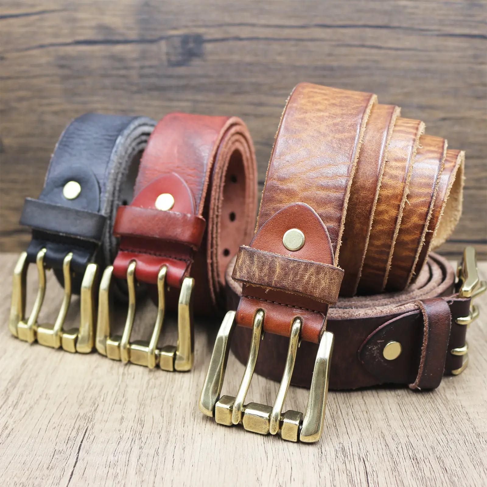 Men's Genuine Leather Buckle Belt Vintage Casual All-Match — feature 3