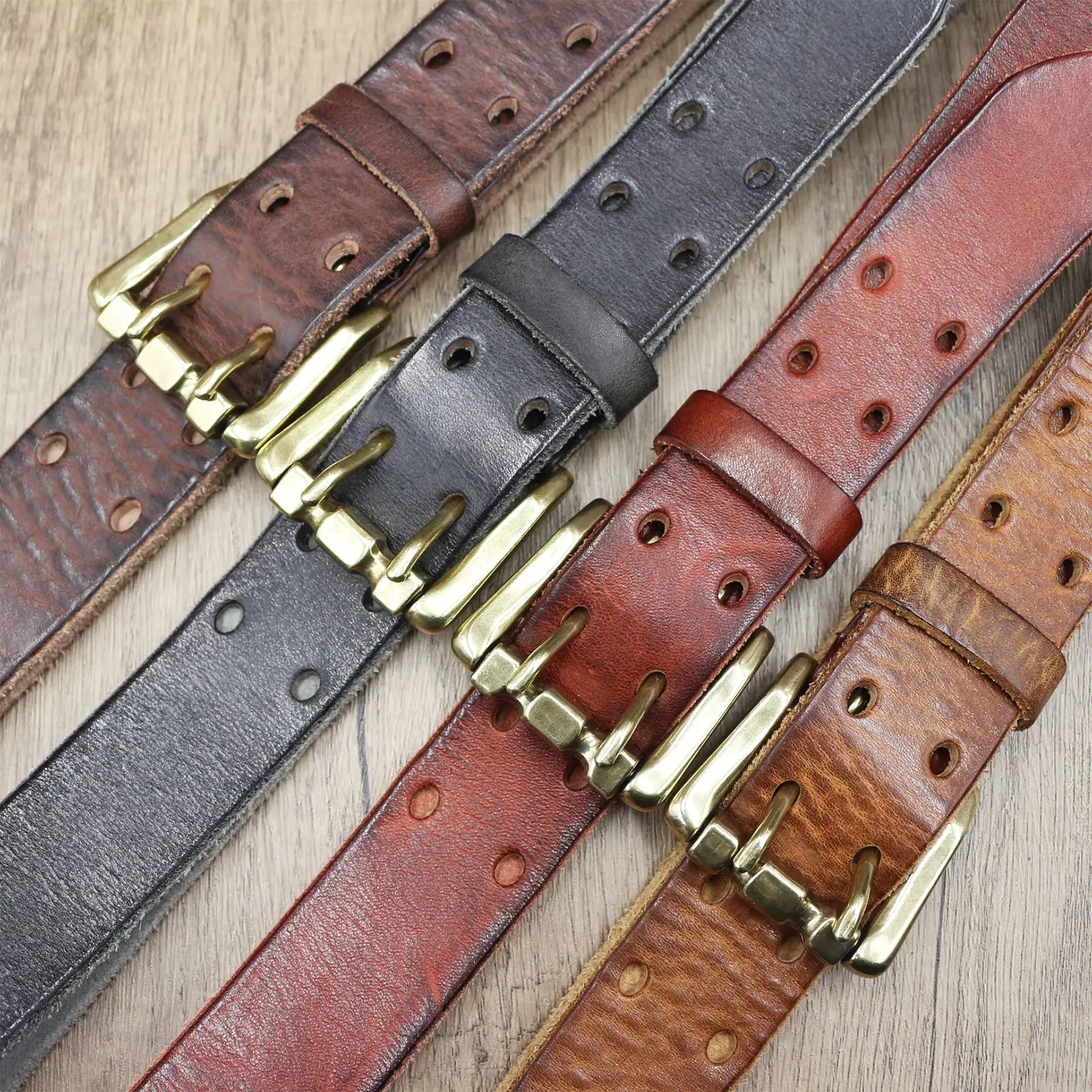 Men's Genuine Leather Buckle Belt Vintage Casual All-Match — feature 4