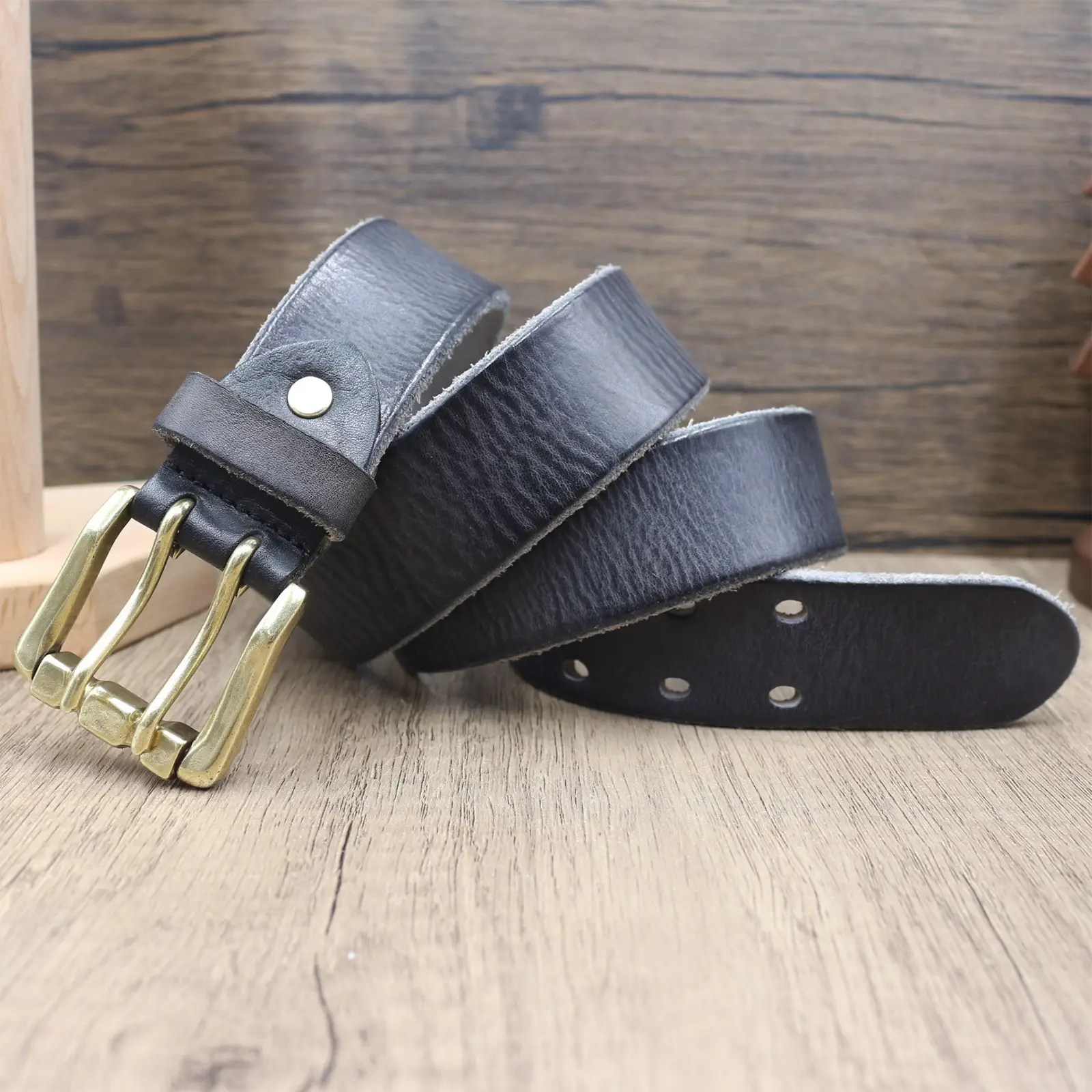 Men's Genuine Leather Buckle Belt Vintage Casual All-Match — feature 7