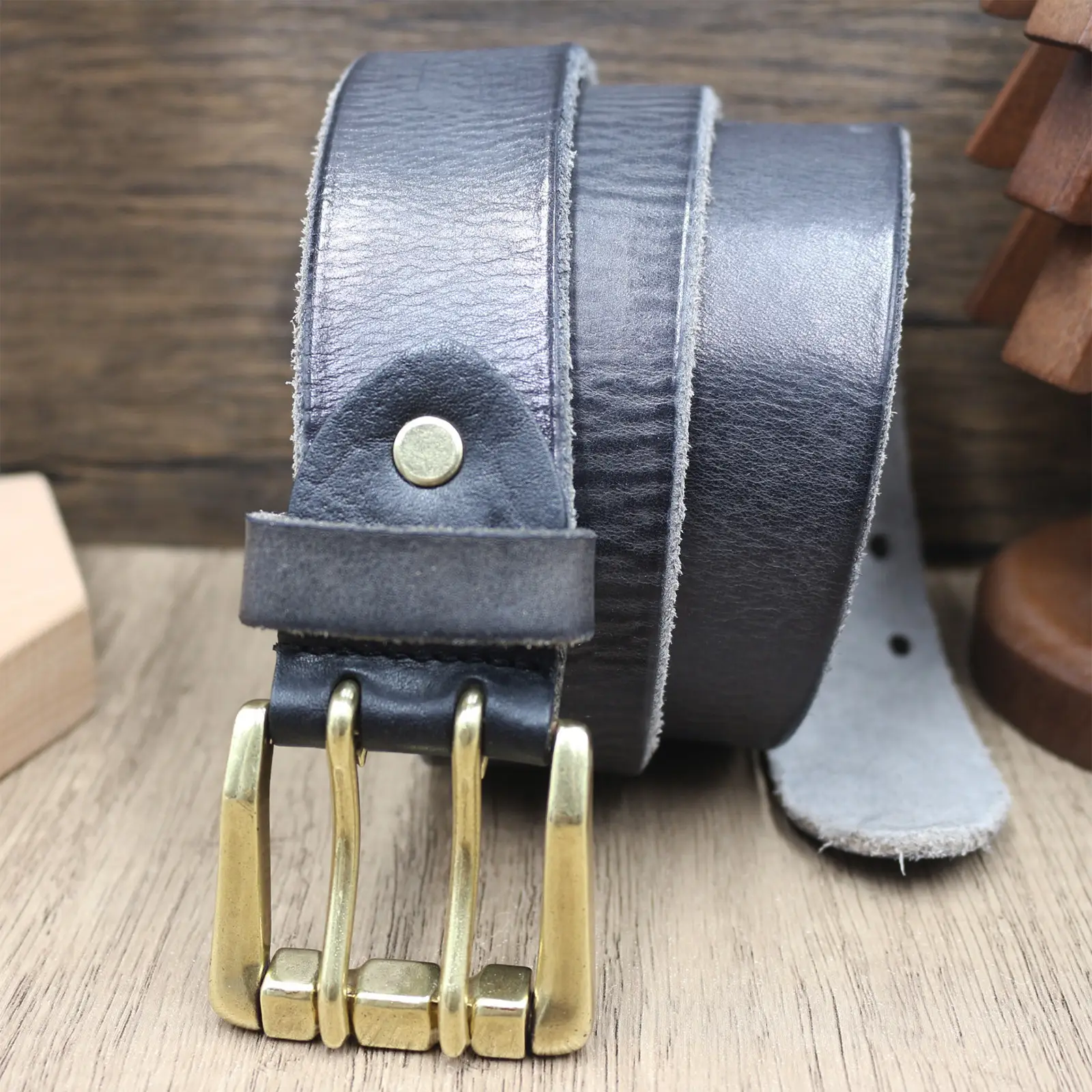 Men's Genuine Leather Buckle Belt Vintage Casual All-Match — feature 8