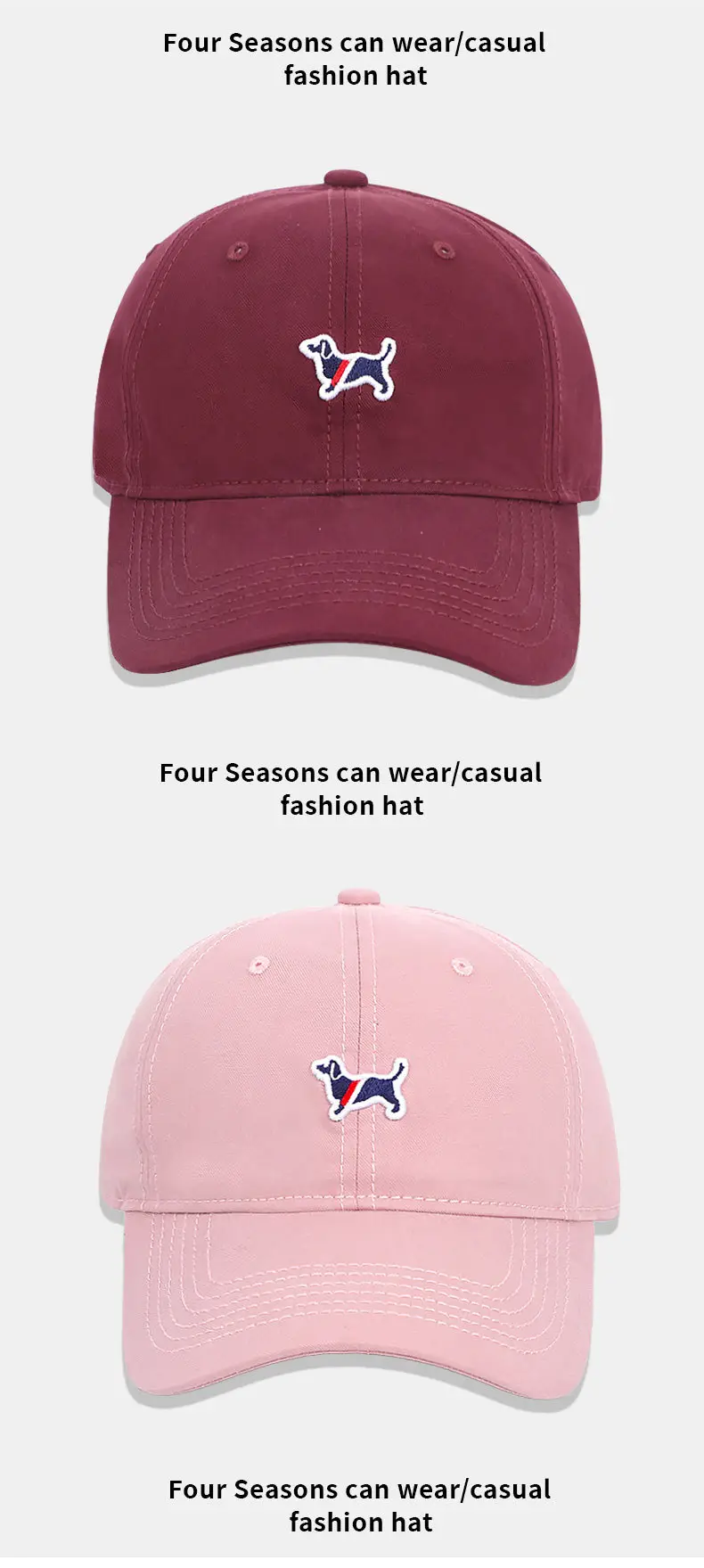 Women Purple Dachshund Cap 54-58cm — feature 13