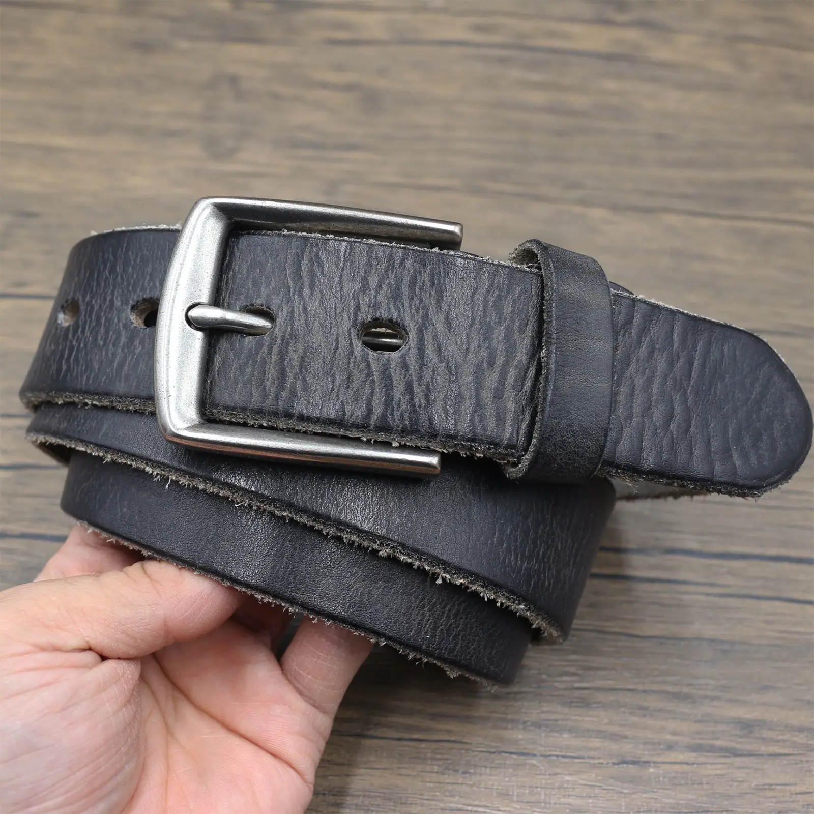 Vintage Antique Men's Belt 3.8CM Washed Cowhide