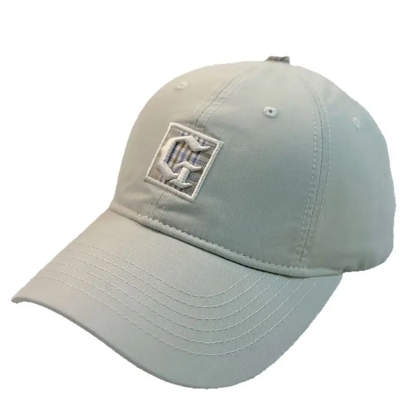 New Letter Embroidered Baseball Cap Olive Green Wide Brim - Image 12