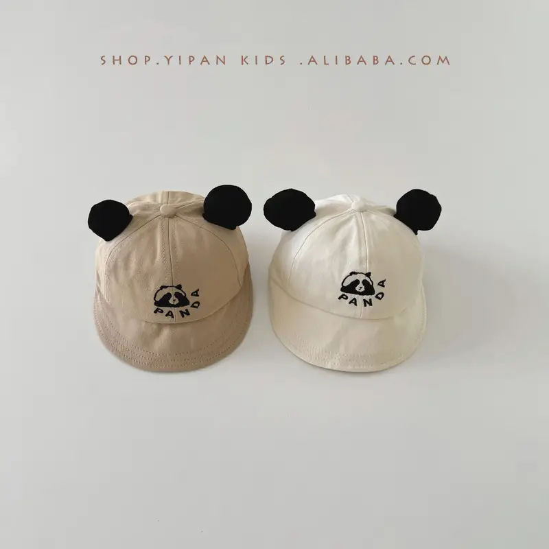 Baby Bear Ears Sunscreen Cap Beige 2025 - Image 3
